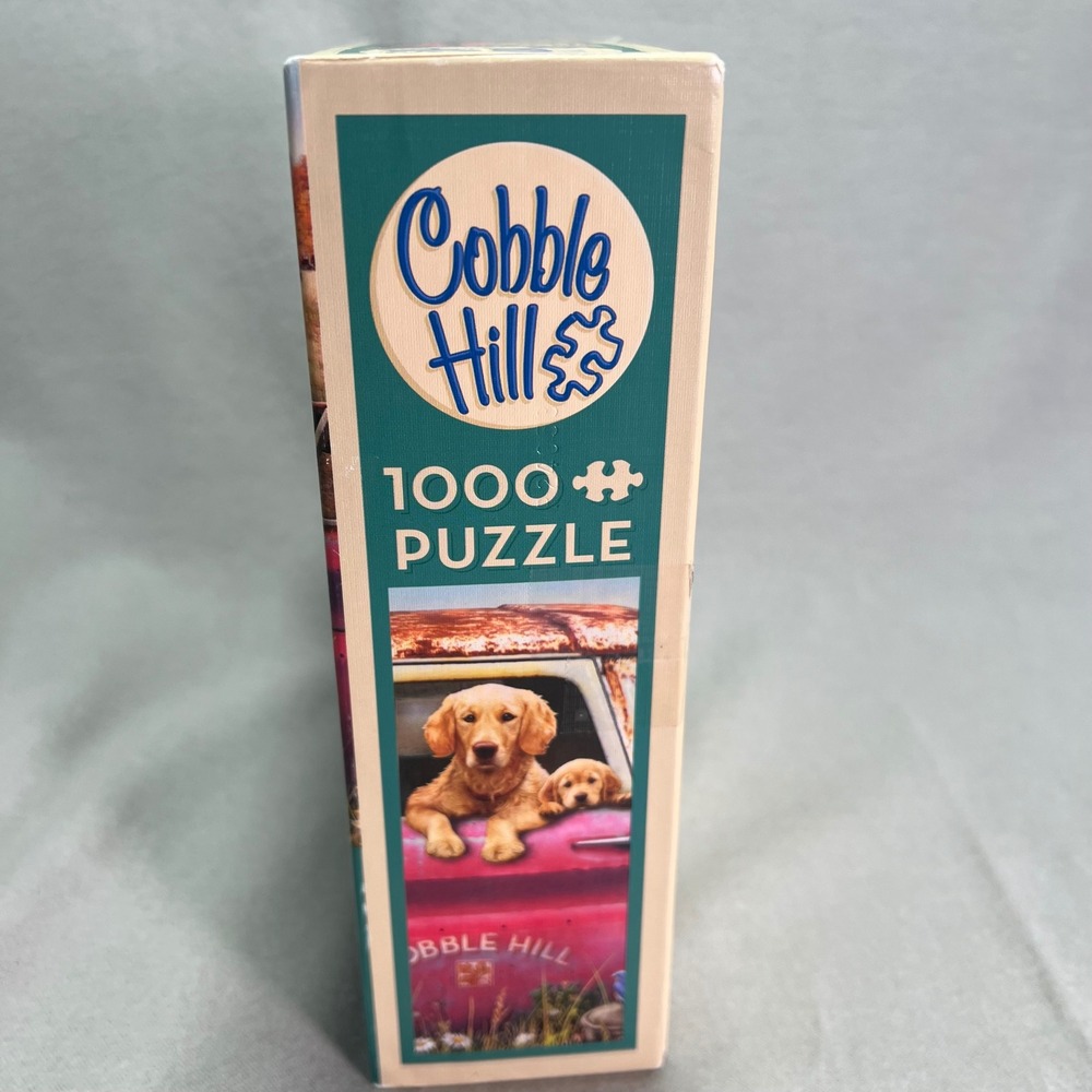 Cobble Hill Jigsaw Puzzle #57211 Golden Retriever Puppies Farm Truck 1000pc - Picture 4 of 12
